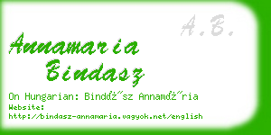 annamaria bindasz business card